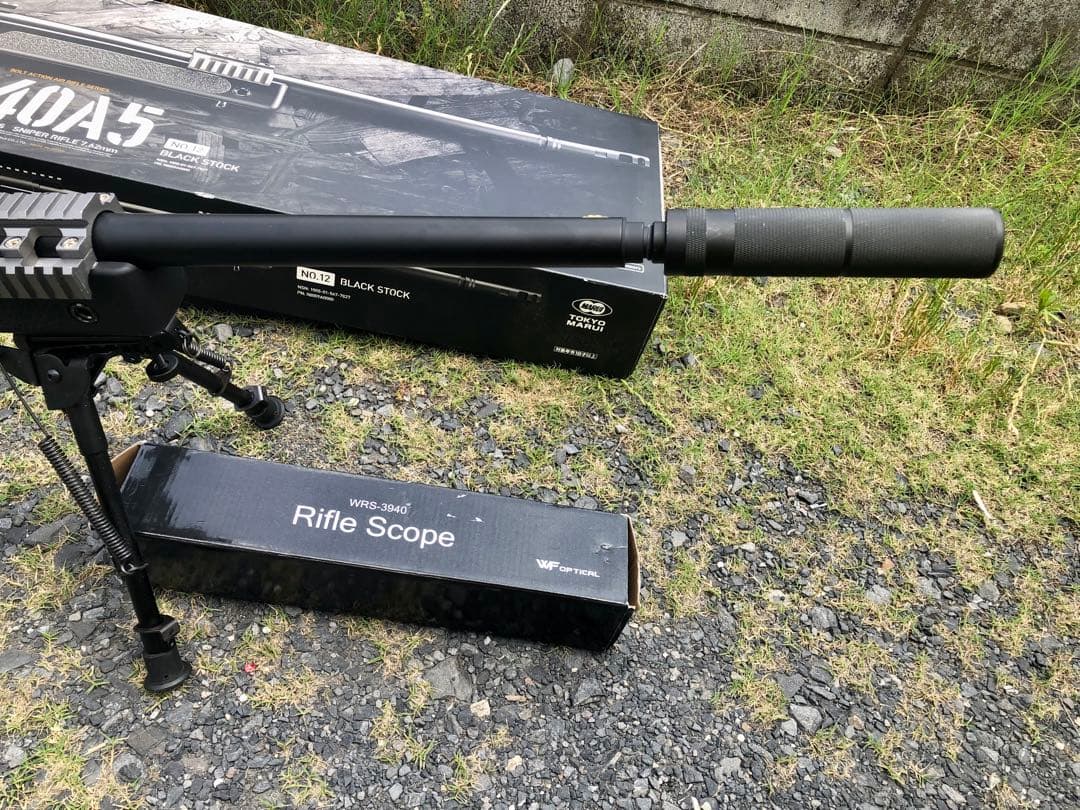 東京マルイ製　エアコッキングライフル　m40A5 スコープバイポッドサプレッサー