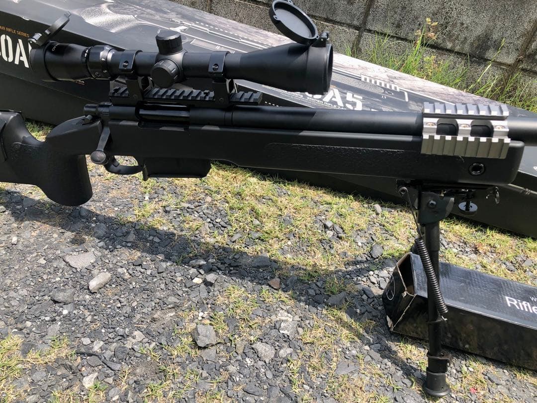 東京マルイ製　エアコッキングライフル　m40A5 スコープバイポッドサプレッサー