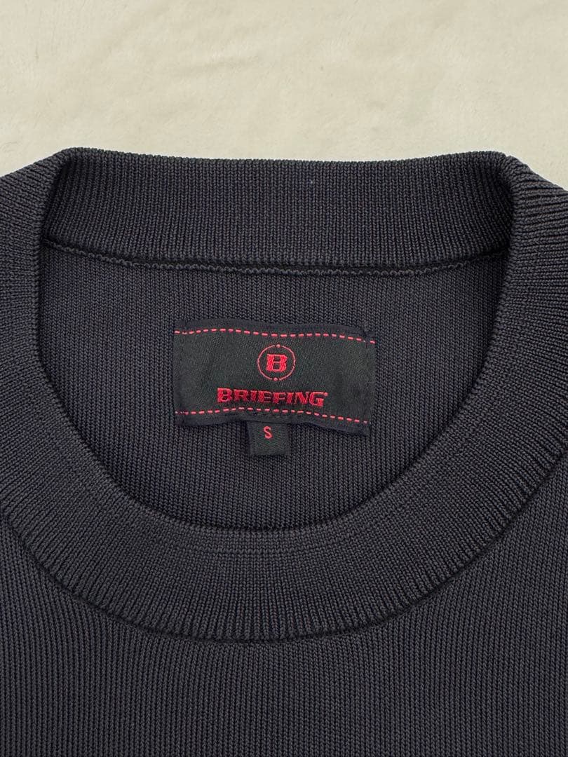 希少‼︎レザーワッペンBRIEFINGブリーフィング 黒 メンズ S【未使用】