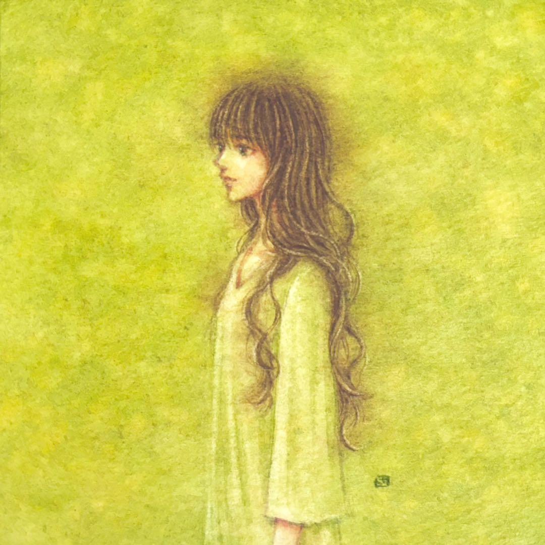 『ひだまり』（手描きイラスト・オリジナル・絵画・水彩画・人物画・原画）