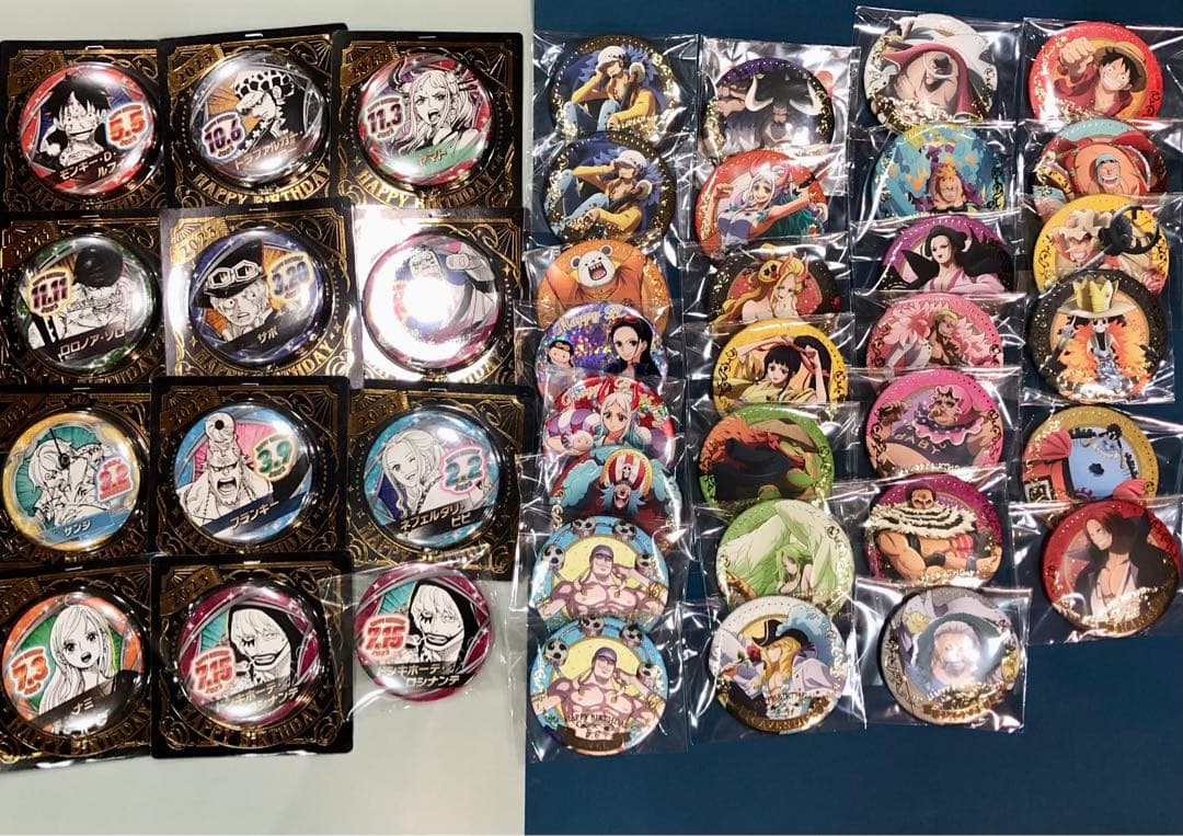 ワンピース バースデイ缶バッジ　40点セット　まとめ売り