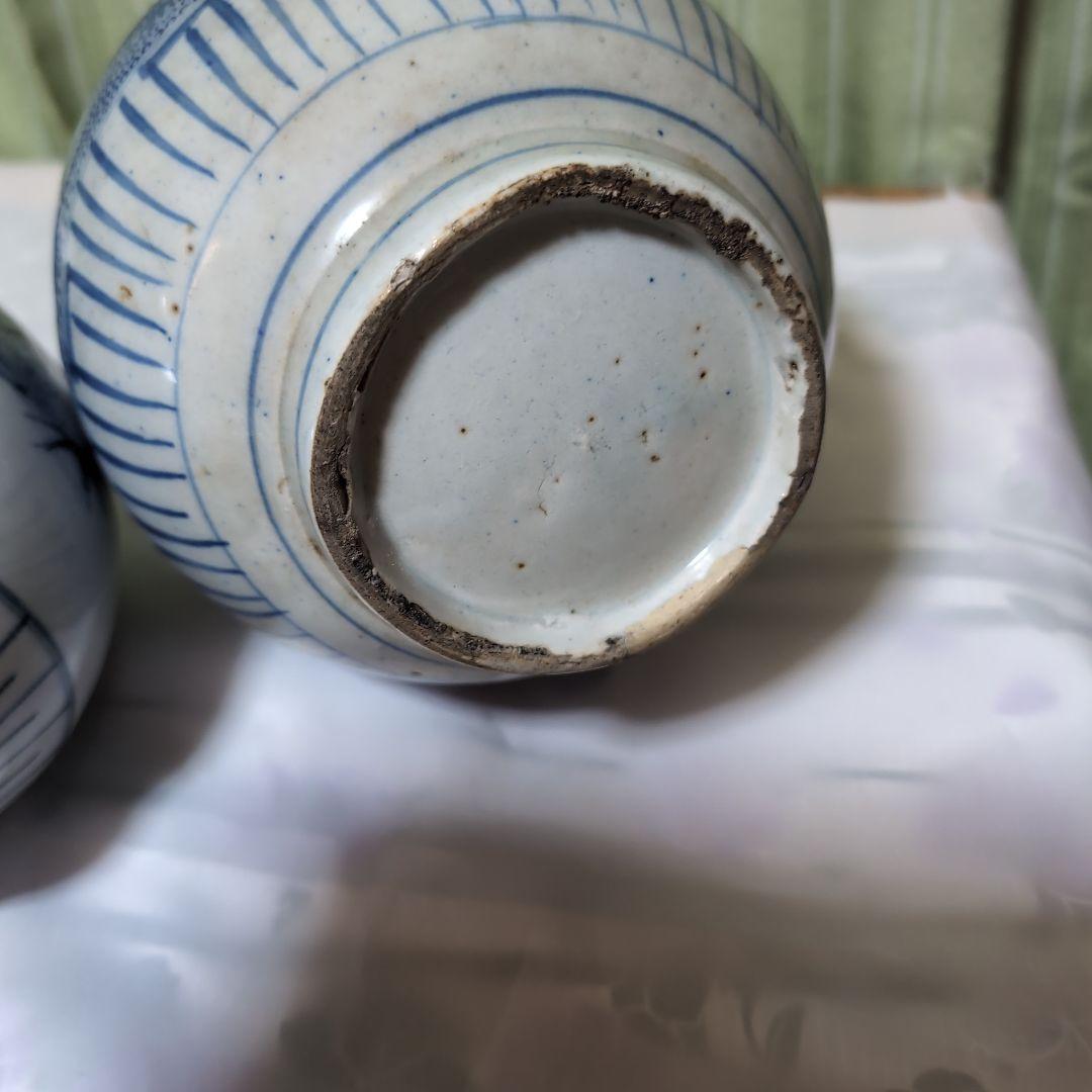 古伊万里、笹徳利、微塵徳利、松竹唐草模様徳利３点セツト