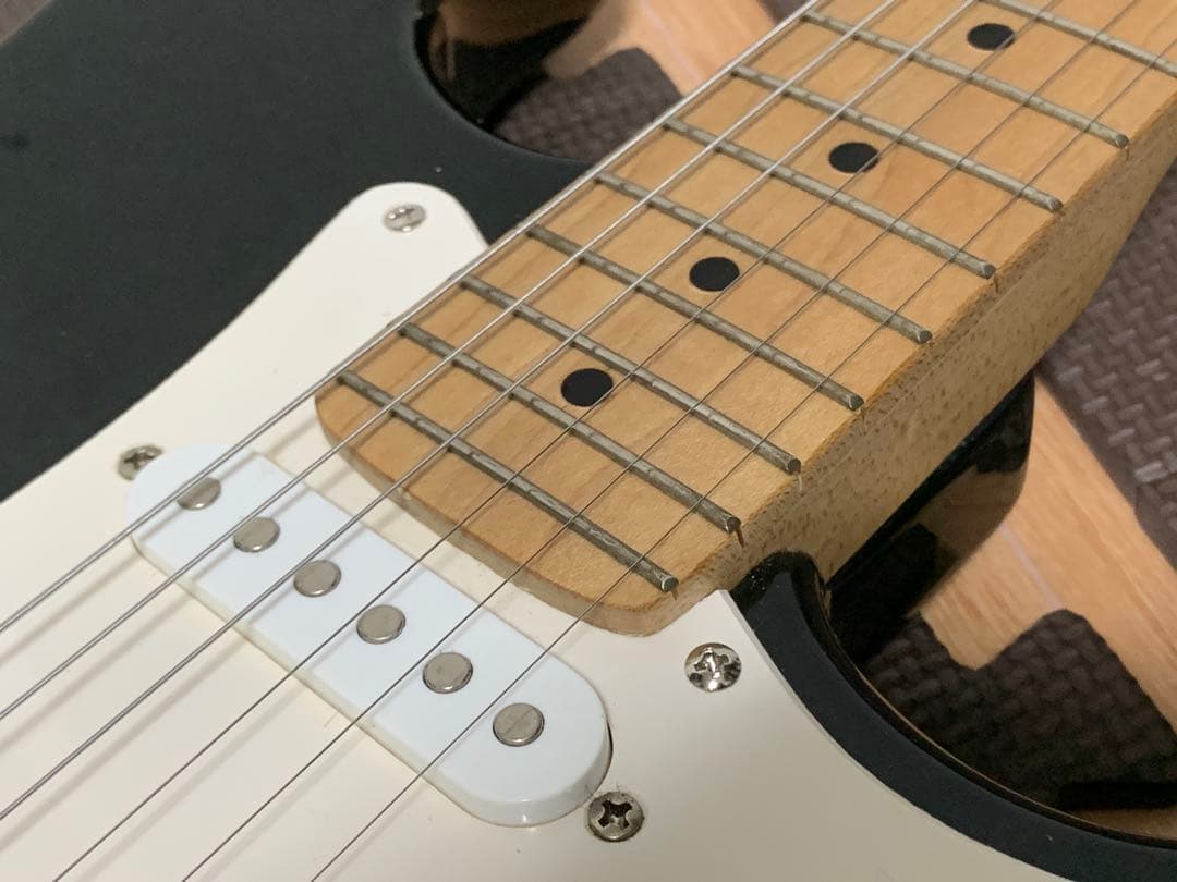 メーカー不明 ストラトキャスター メイプル指板 st 黒 ブラック ストラト