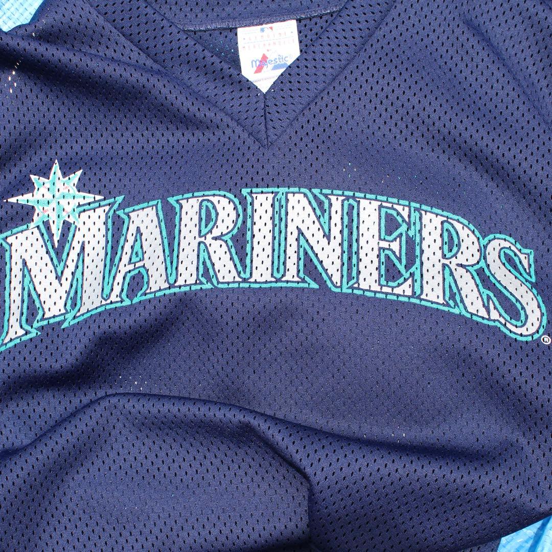 USA製 90s　シアトル マリナーズ グリフィーJr. 古着 プルゲームシャツ
