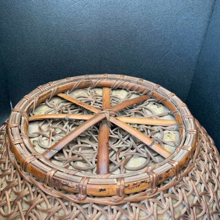 初代　山本(竹龍斎)(竹竜斉)造　輪組 炭斗　茶道具