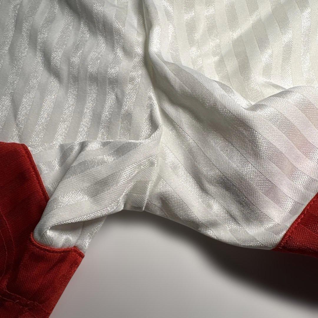 【極美品/希少】90s UMBRO シャドーストライプ サッカーパンツ白赤L相当