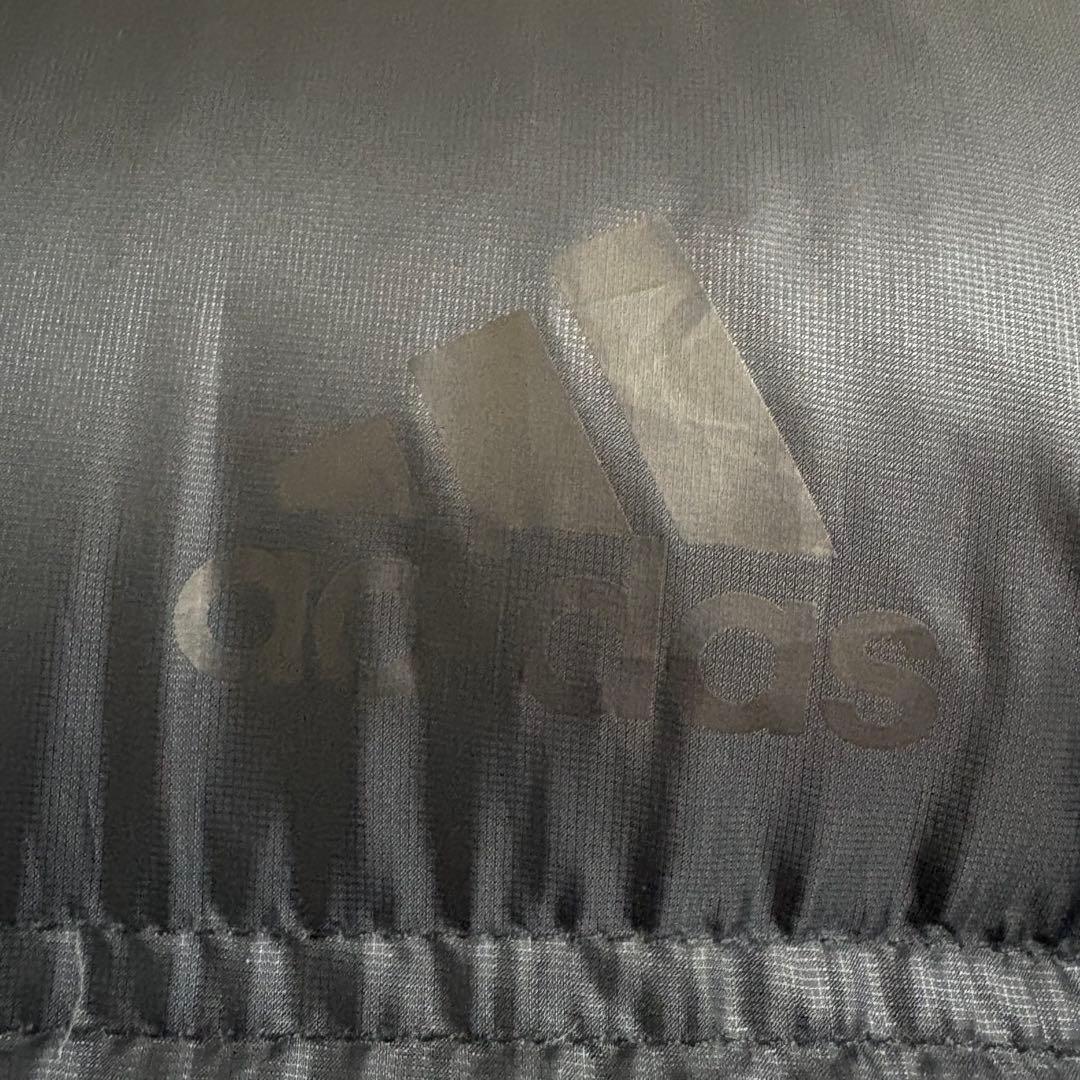 adidas アディダス ベンチコート ブラック ダウン ロング丈 フーディー