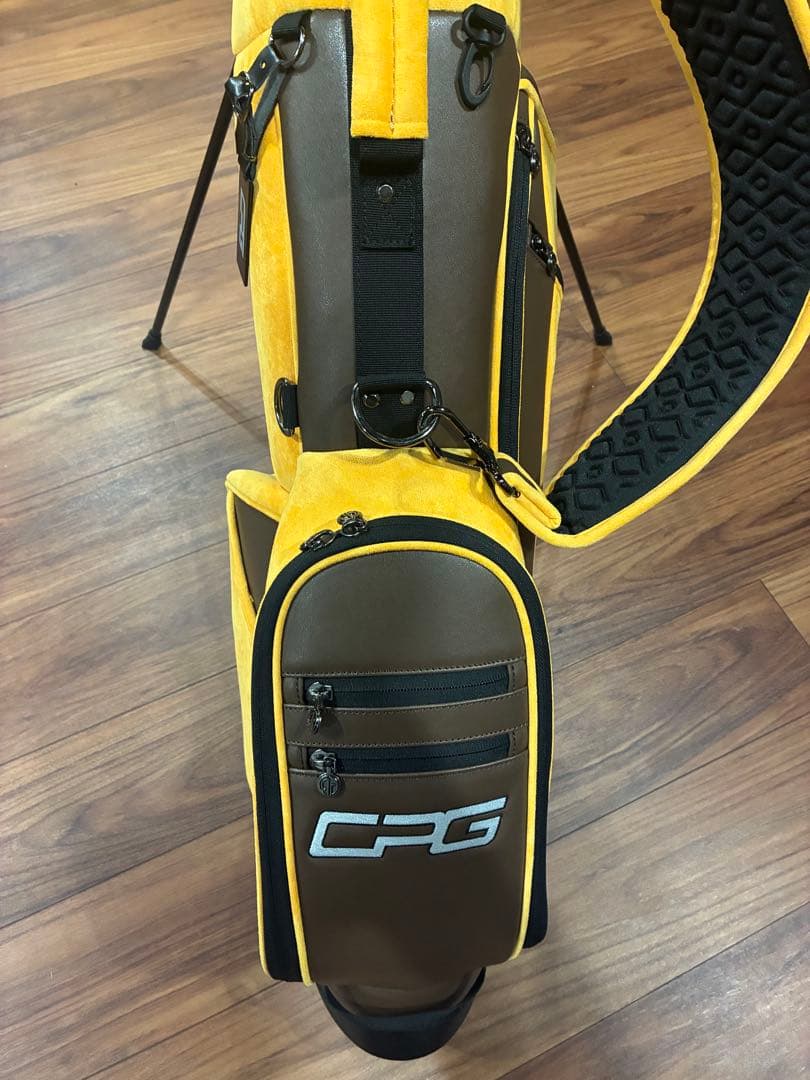CPG GOLFキャディバッグ ブラウン/イエロー