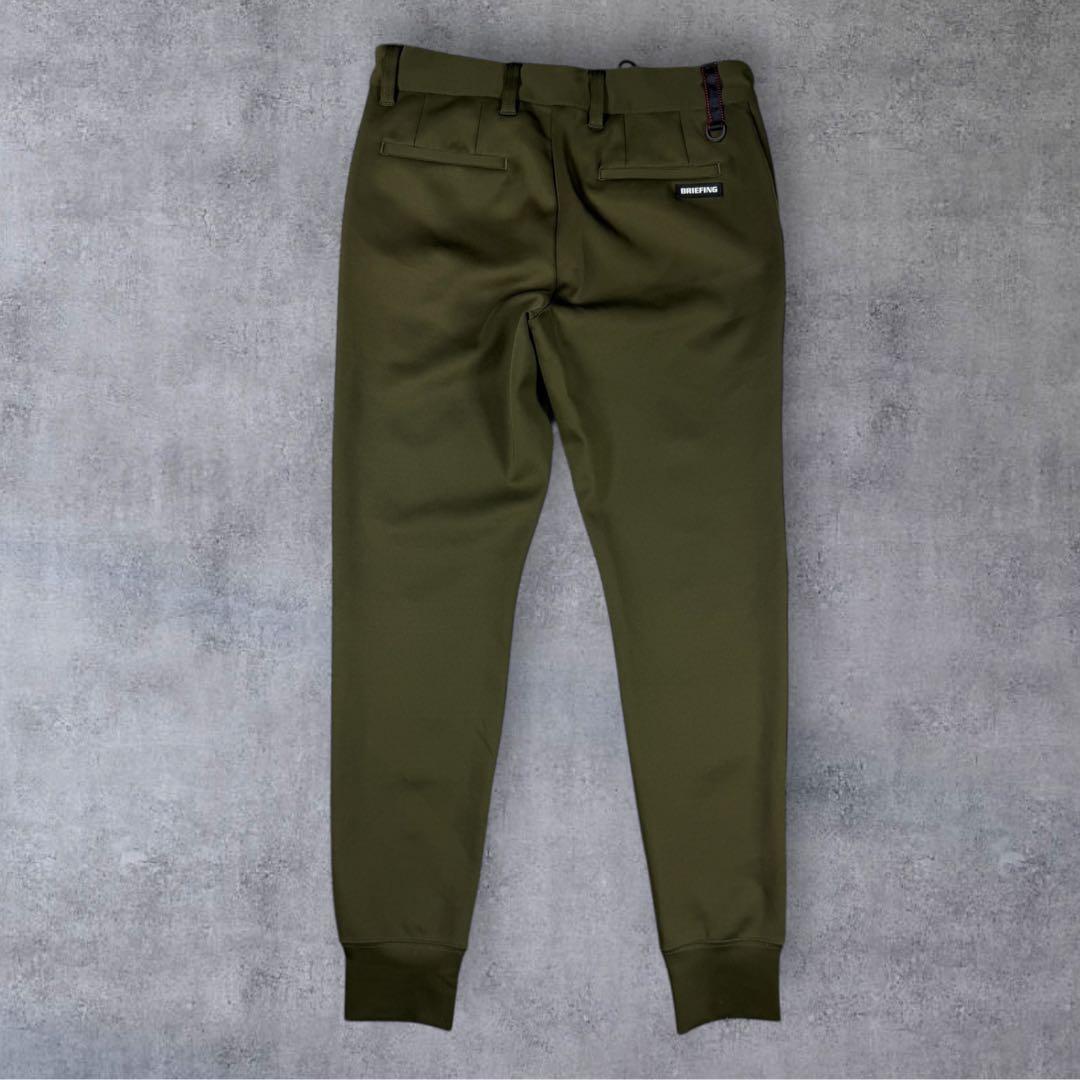 極美品 ブリーフィング BRIEFING 3D ロゴ ジョガー パンツ カーキ