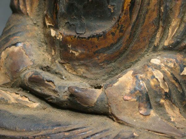 木彫　江戸期　釈迦如来坐像（阿弥陀如来像）古美術　骨董品