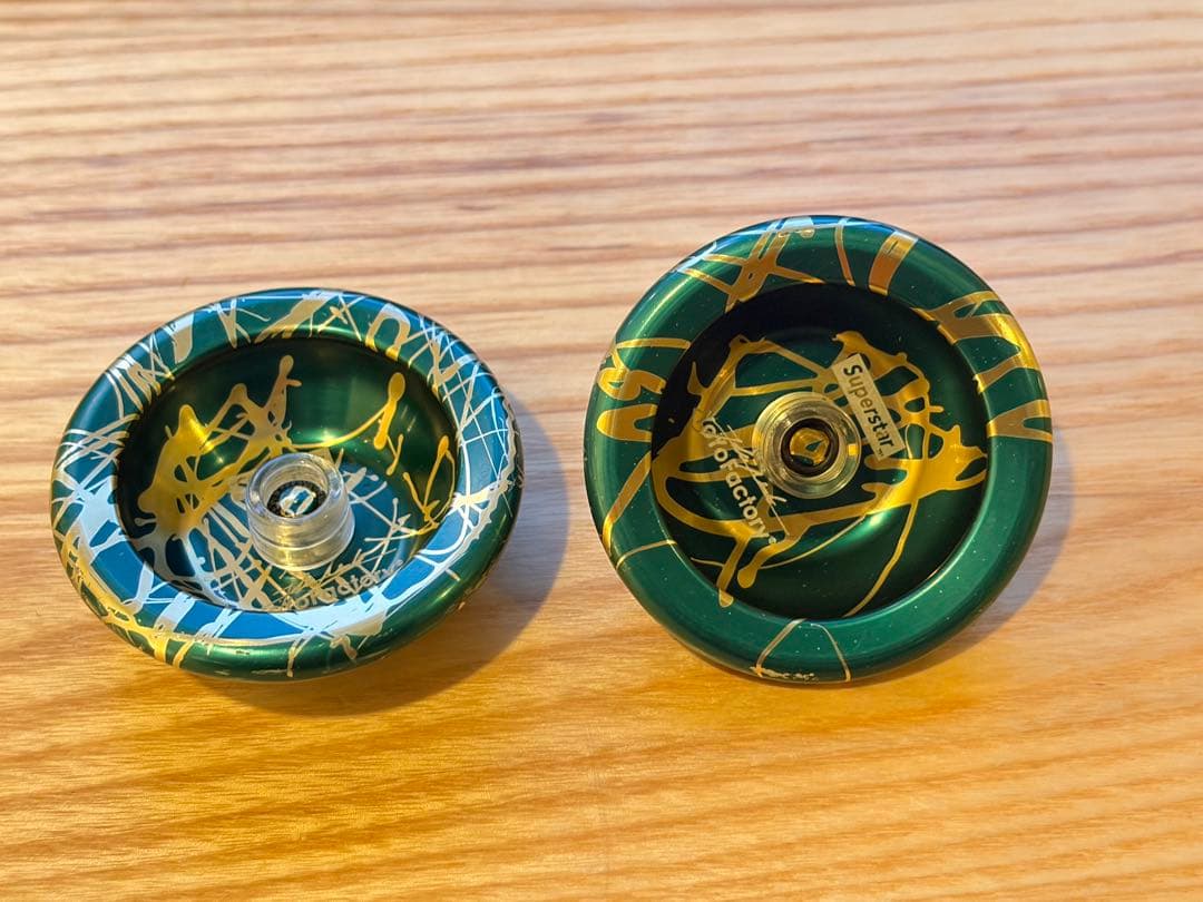 ヨーヨーファクトリー　スーパースター　グリーン　ゴールド　スプラッシュ　ハブ