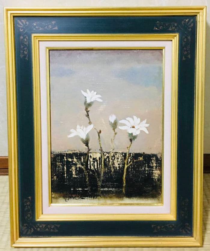 こぶし　油絵　F4(242×333mm)