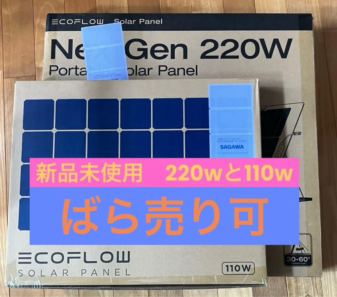 【新品未使用】EcoFlow　エコフロー　ソーラーパネル　110W&220W