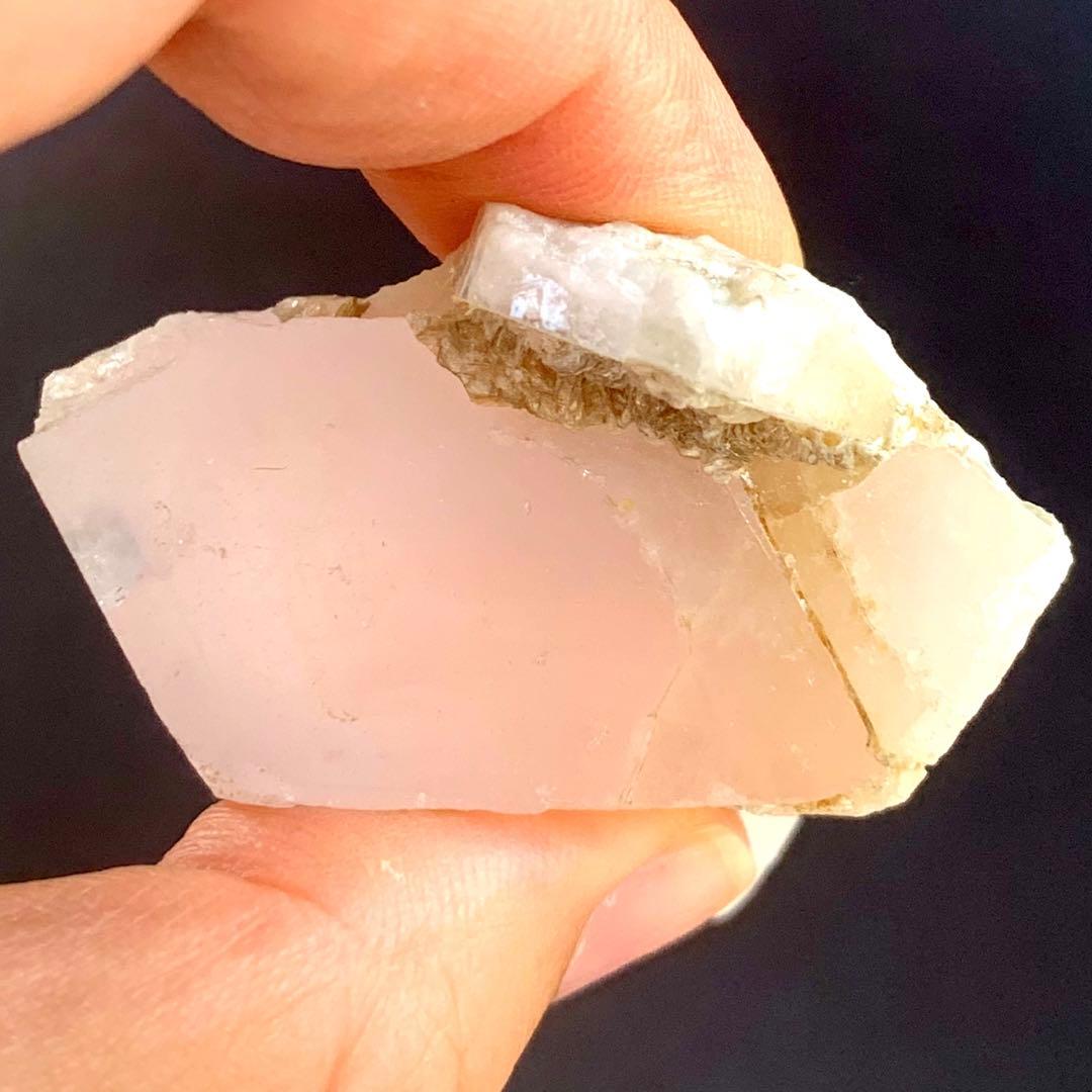 巨大モルガナイト原石Z/桜色きれい