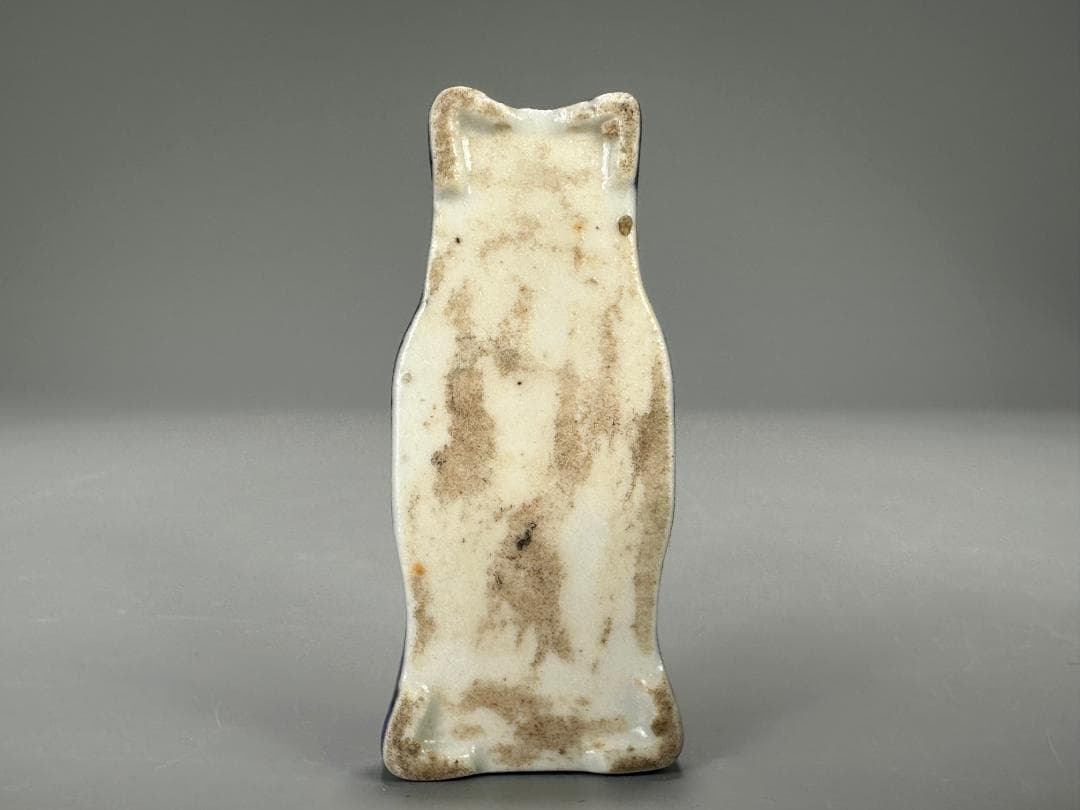 中国美術　清朝　清時代　青花花卉文　玩字款　香合　染付蓋物　香道具　唐物　古物