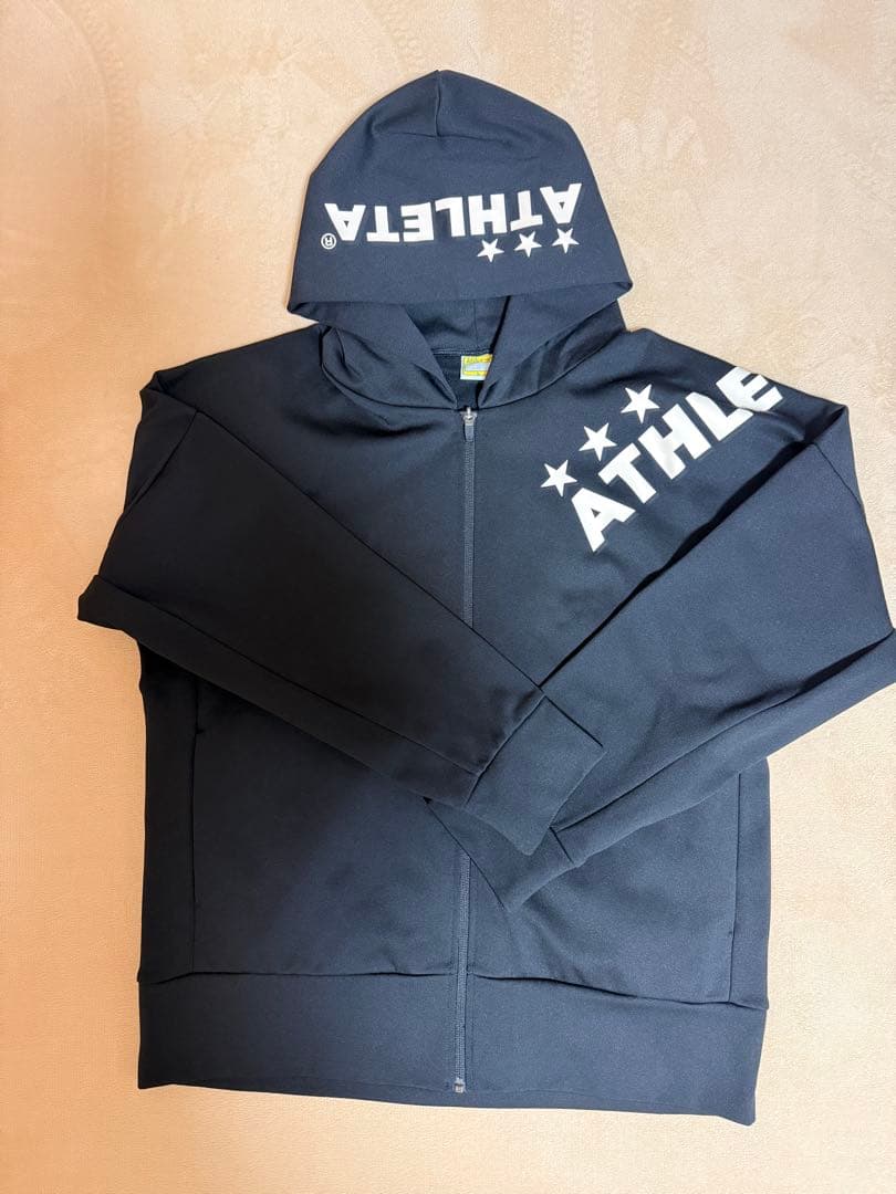 ATHLETA 上下セットフード付きジャージ M 黒