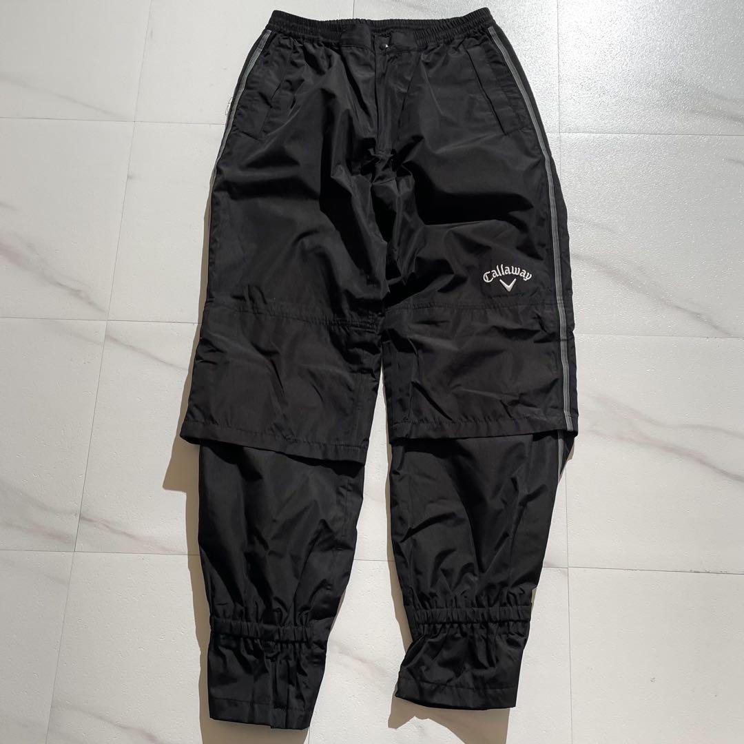【美品✨】キャロウェイ レインウェア 2WAY ジャケット パンツ 黒 収納袋付