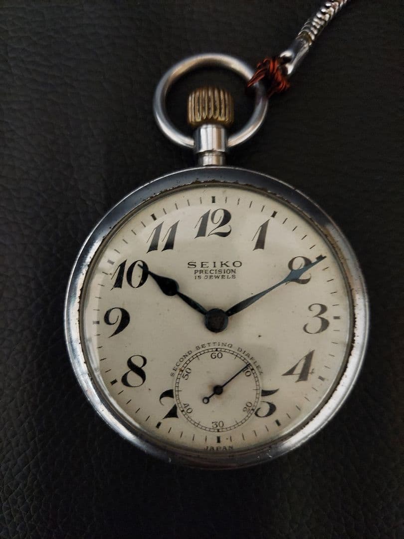 ★国鉄『SEIKO 手巻き懐中時計/ホイッスル』鉄道グッズ2点セット/ジャンク品