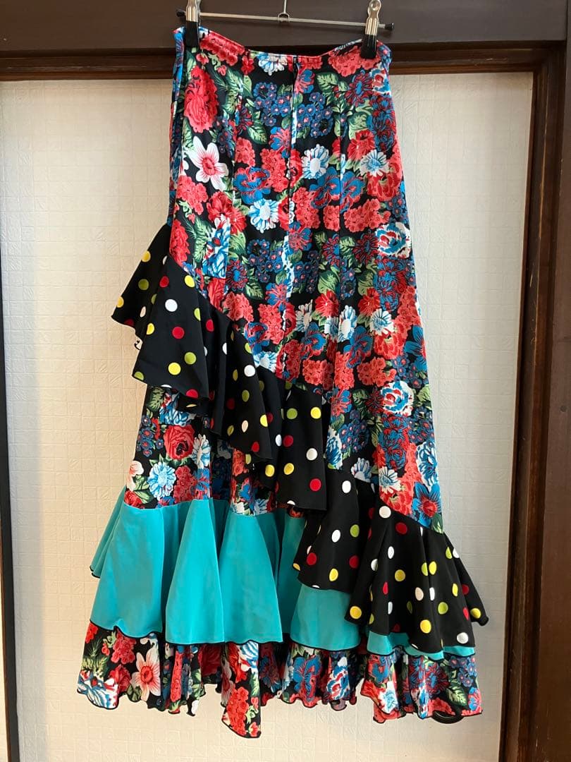 イベリア　HERMOSA フラメンコ　ファルダ　スカート　花柄