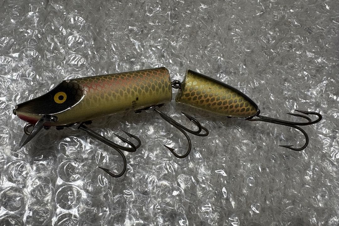 ヘドン　ジョイントバンプ　ウッド　1950s 金目　オールドルアー　希少