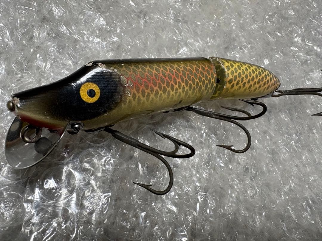 ヘドン　ジョイントバンプ　ウッド　1950s 金目　オールドルアー　希少