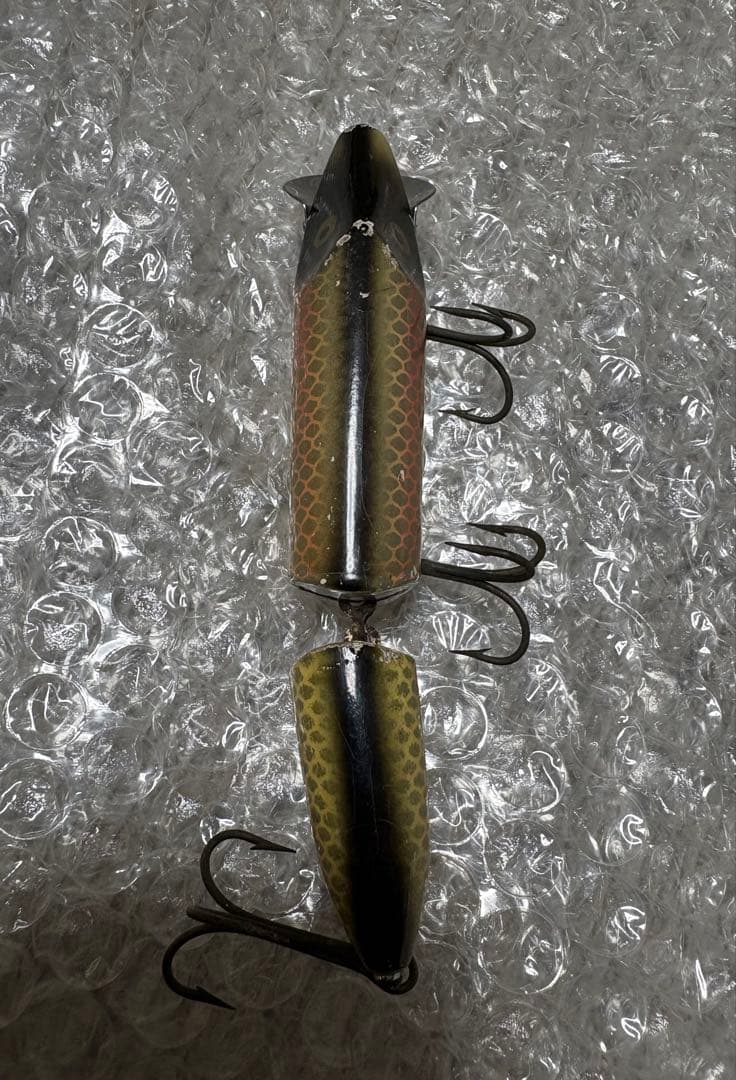 ヘドン　ジョイントバンプ　ウッド　1950s 金目　オールドルアー　希少