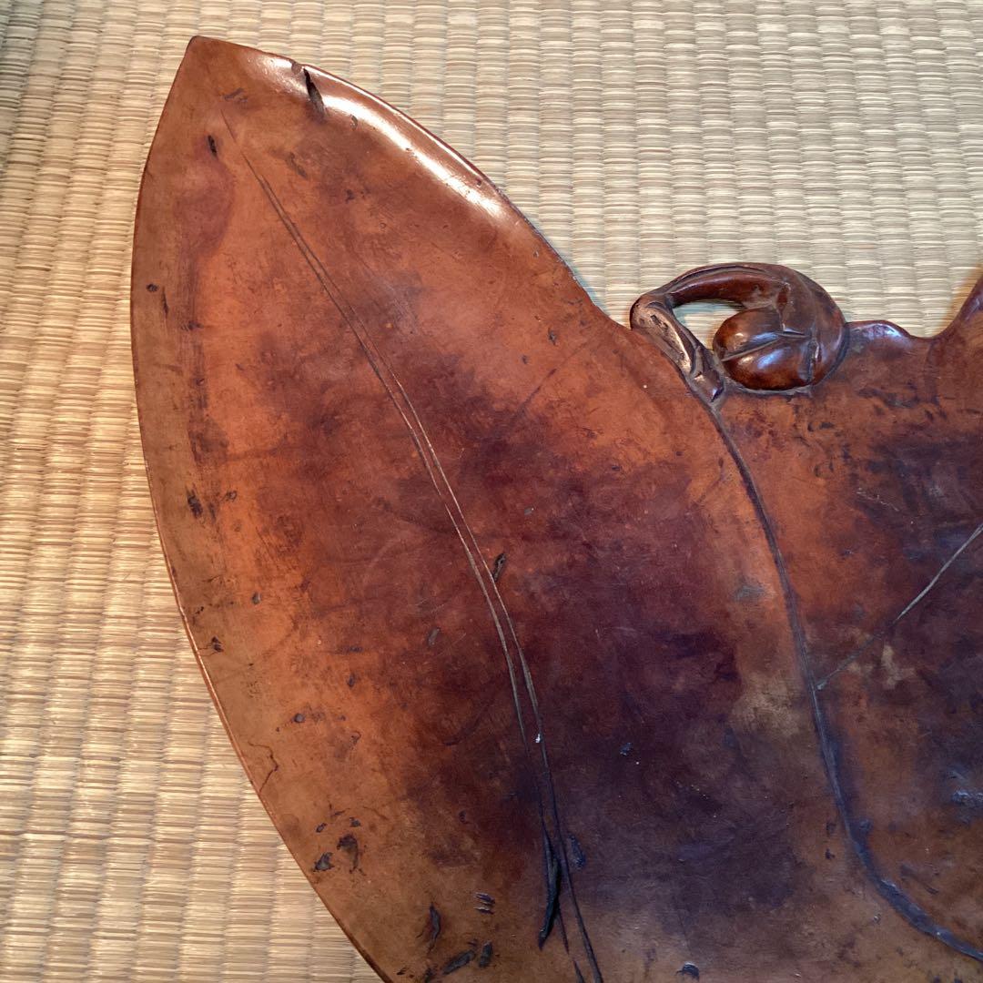 煎茶葉盆　②　　煎茶道松材葉盆