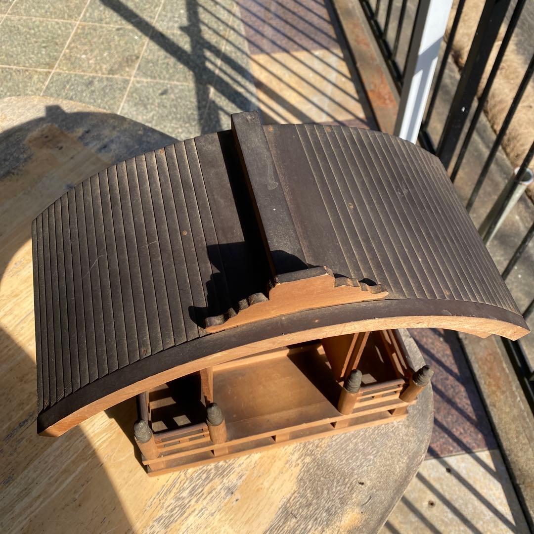 祠 神棚 木彫刻 縁起物 アンティーク