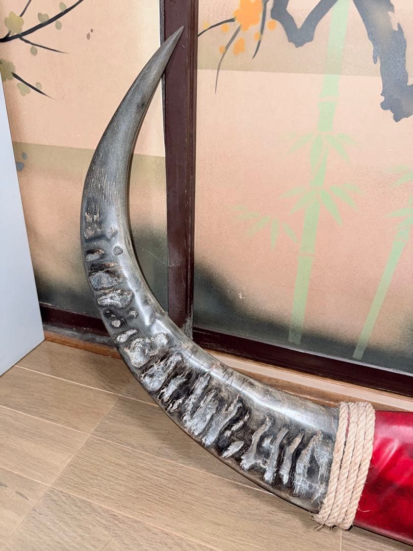 【希少・特大95cm】水牛の角 オブジェ ヴィンテージ 天然素材 迫力満点