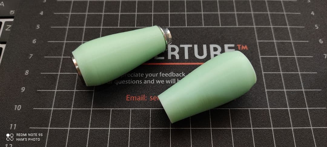 ハンドメイドノブ　TPR（ラバー素材）タイプJ4ミント　2個