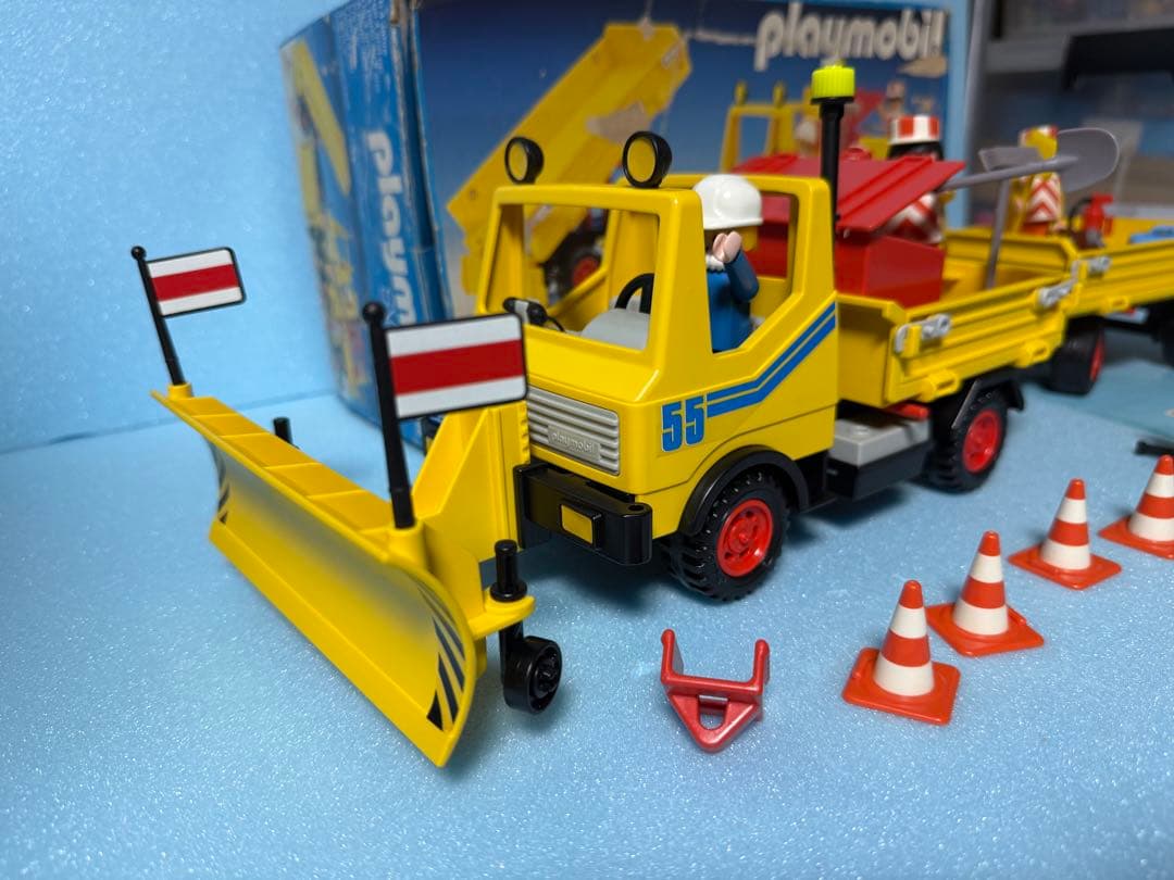 プレイモービルplaymobil3454工事車両ブルドーザー ダンプカー 激レア