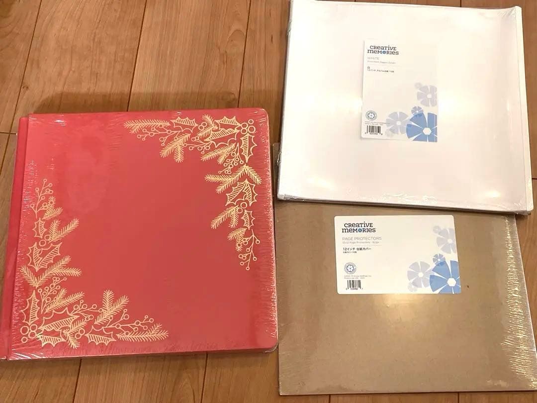 クリエイティブメモリーズ 12インチアルバムカバー赤、台紙セット