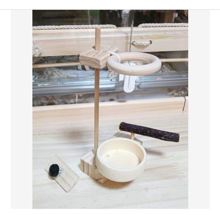 a18　粟の穂ホルダ　バードトイ　インコ　止まり木