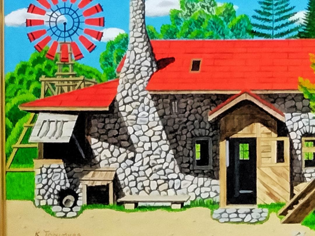 ★北の国から「吾郎の造った石の家」Ⅱ・肉筆油彩画・F6キャンバス