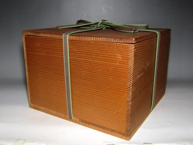 千家十職 塗師 中村宗哲 波千鳥喰籠 裏千家十四代 淡々斎花押　　　　e143