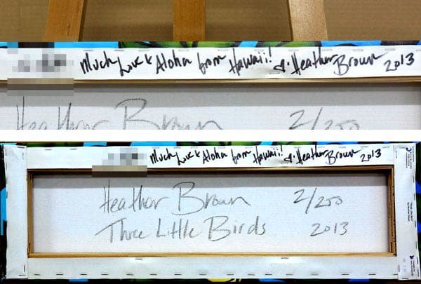 人気画 ヘザーブラウン(Heather Brown) 限定キャンバス 小鳥 #2