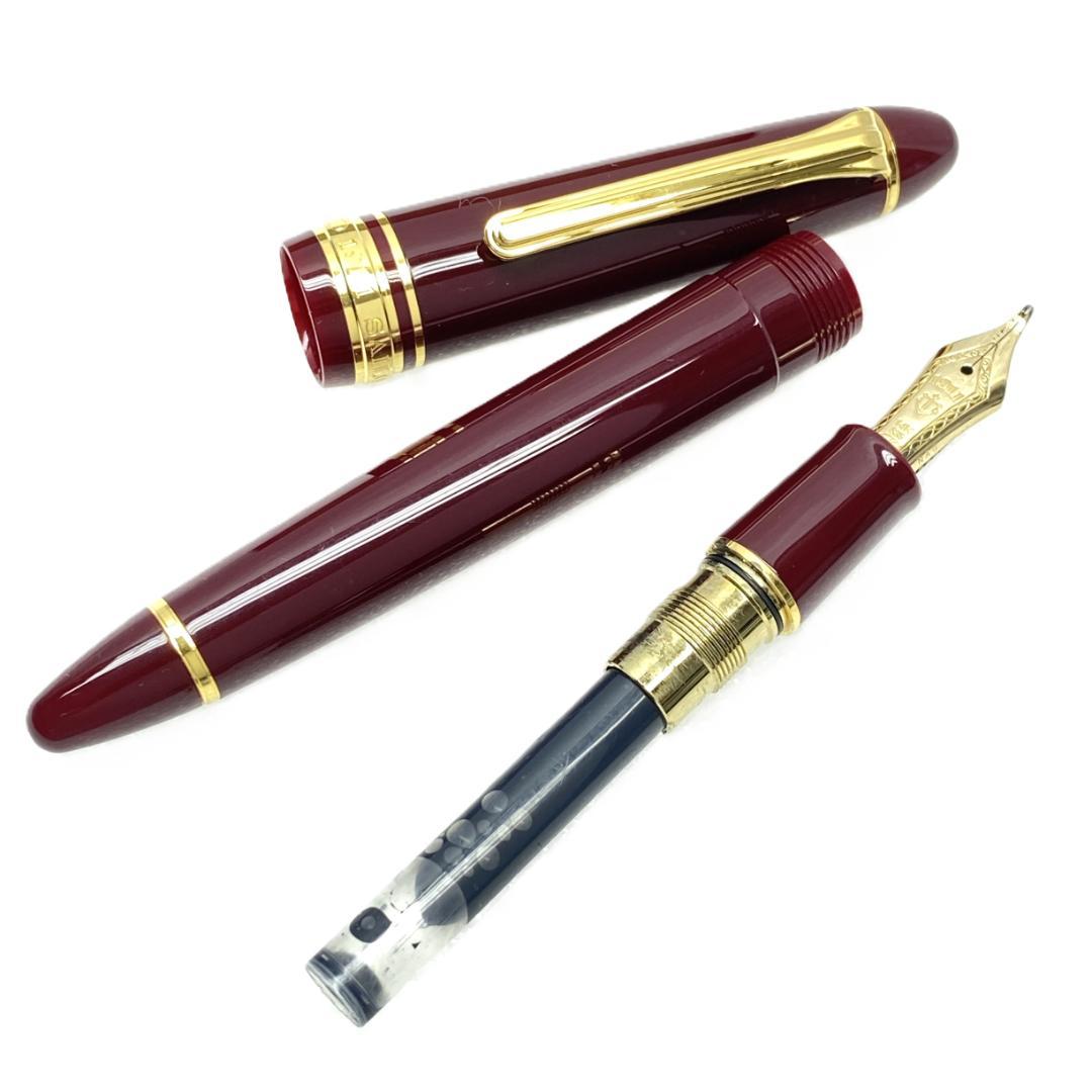 美品 14K セーラー万年筆 1911 NAG 長刀研ぎ ワインレッド