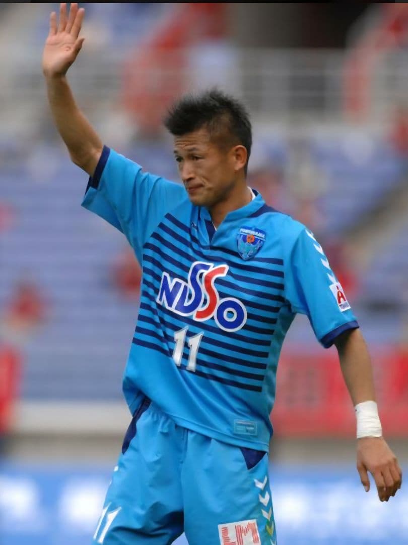 07-08 横浜FC ユニフォーム カズ 三浦知良 新品タグ&特典キーホルダー付