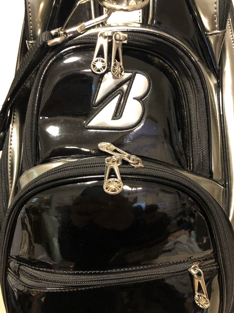 【送料込み】廃盤希少　ブリヂストン 総エナメルモデル　キャディバッグ　ブラック