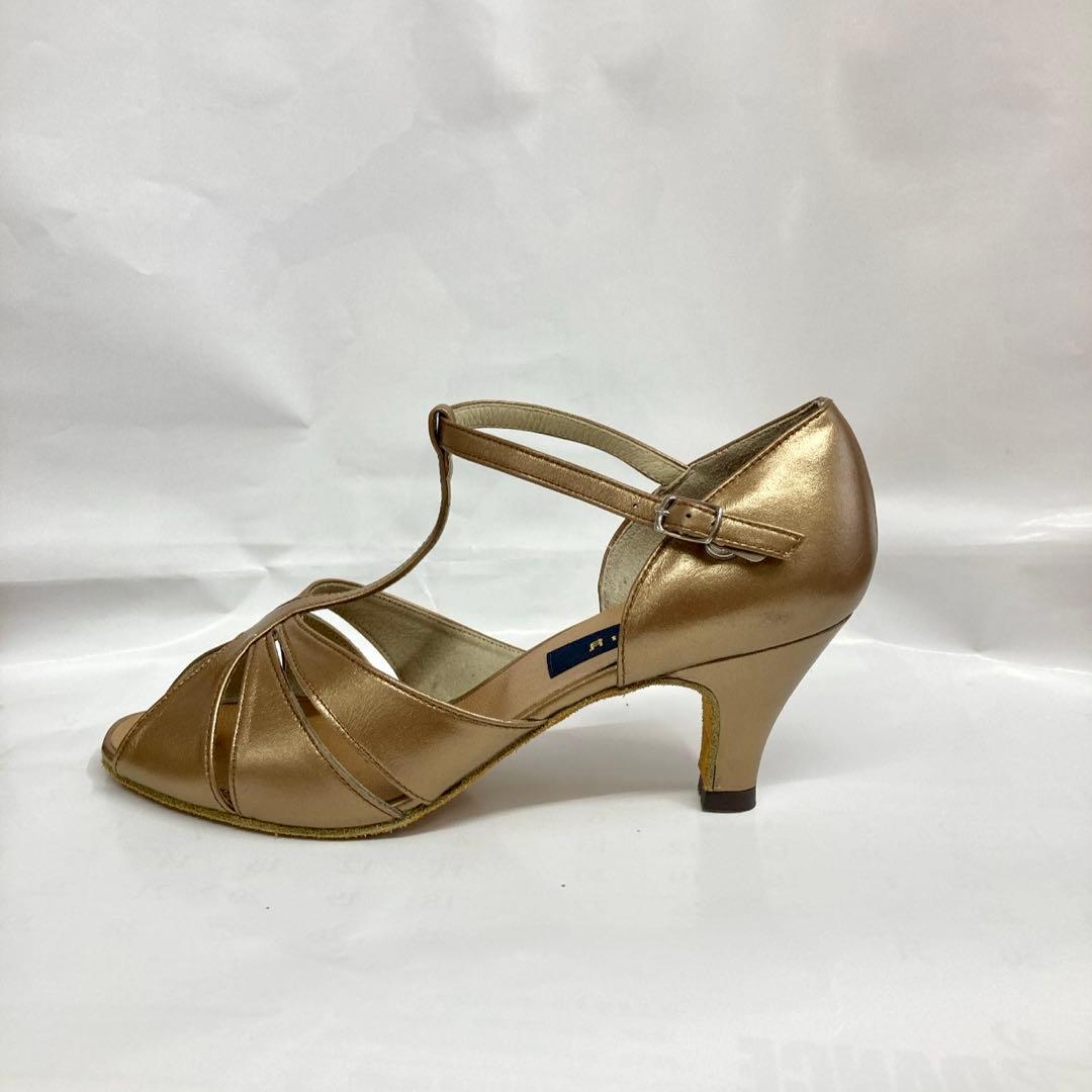 新品 社交ダンス用　月の船 23.5cm 5.5cm パール ベージュ