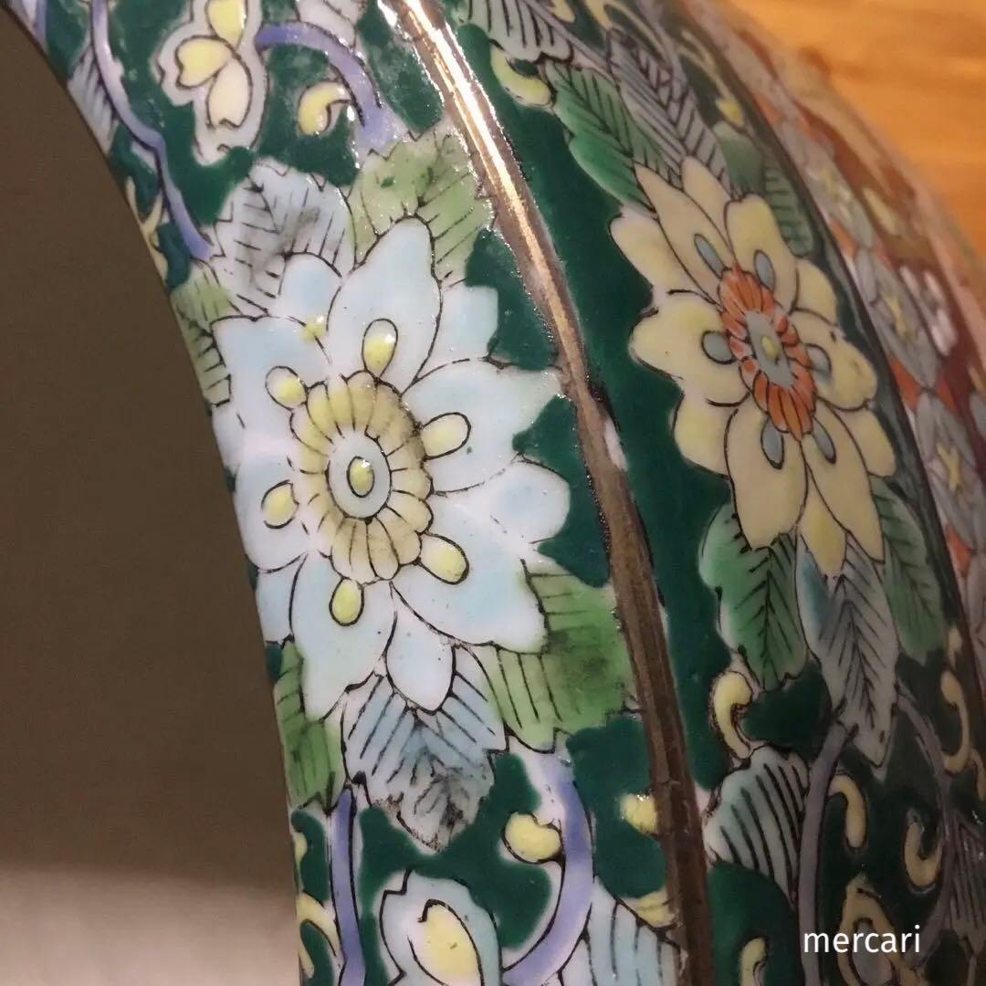 伊万里焼 十錦手 松竹梅牡丹紋様 火鉢 /骨董/時代物