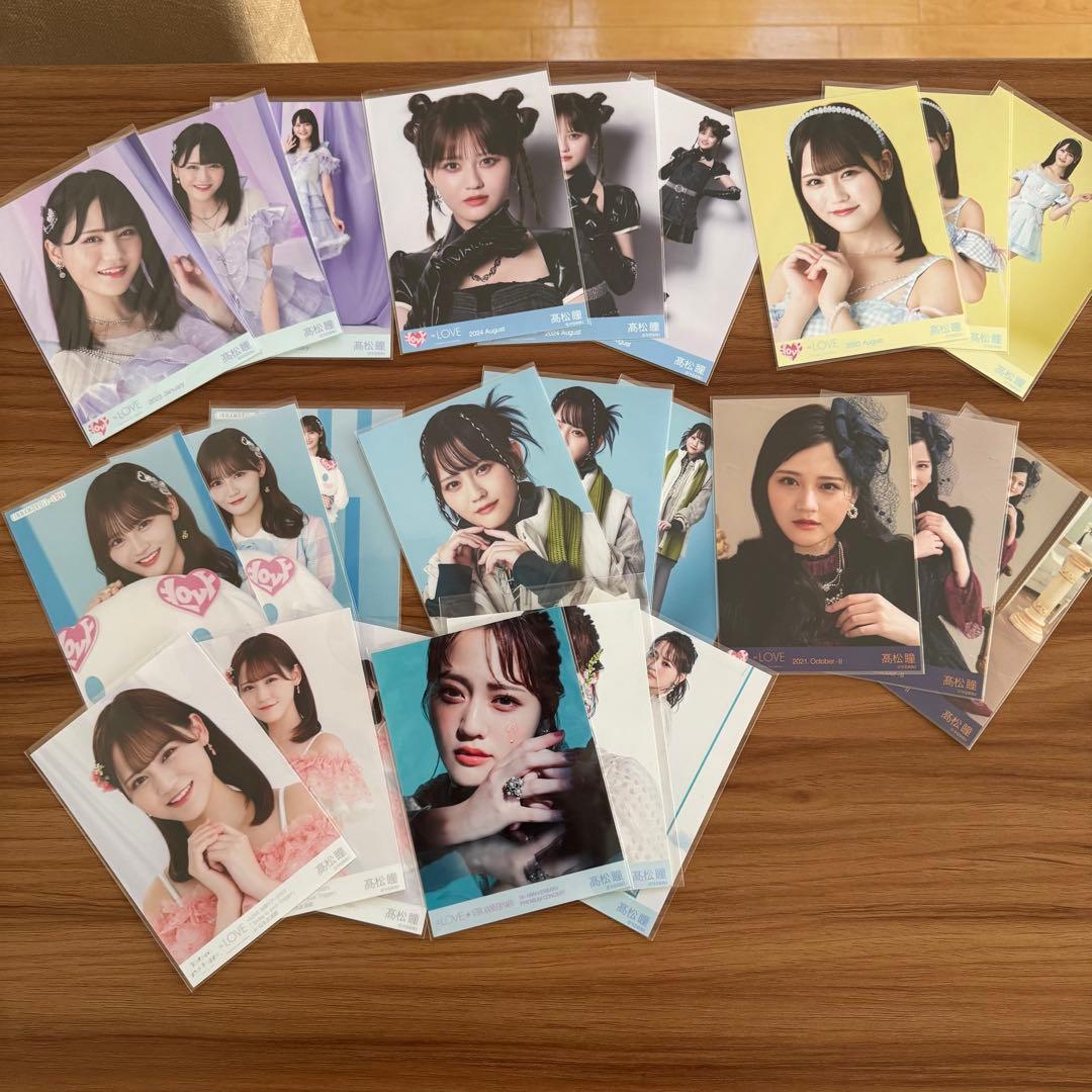 髙松瞳 まとめ売り 生写真 計107枚 ミニフォト8枚 IDフォト 1枚
