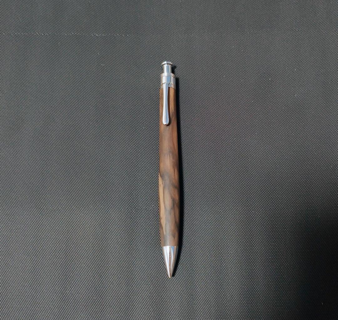 工房楔　黒柿　孔雀杢　木軸　シャーペン　 検索用　野原工芸　ボナンペン