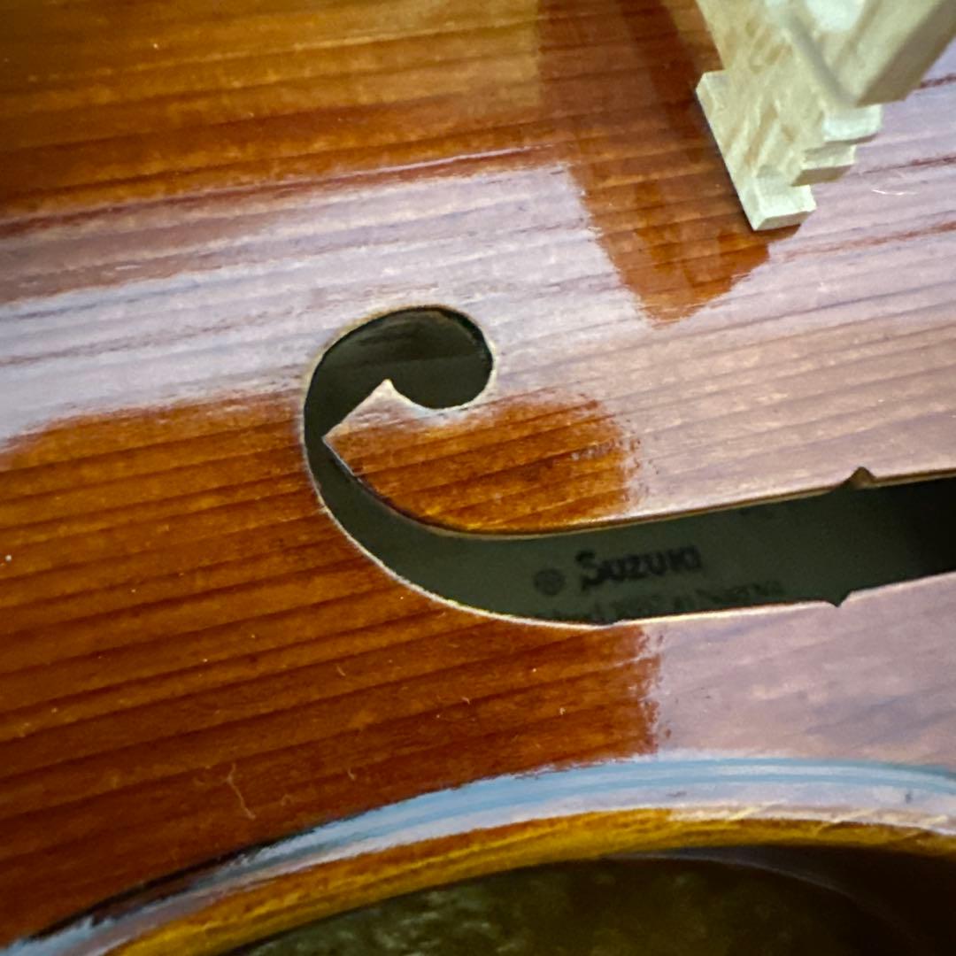 希少 SUZUKI No.470 4/4サイズ バイオリン 虎目 ケース 弓付属