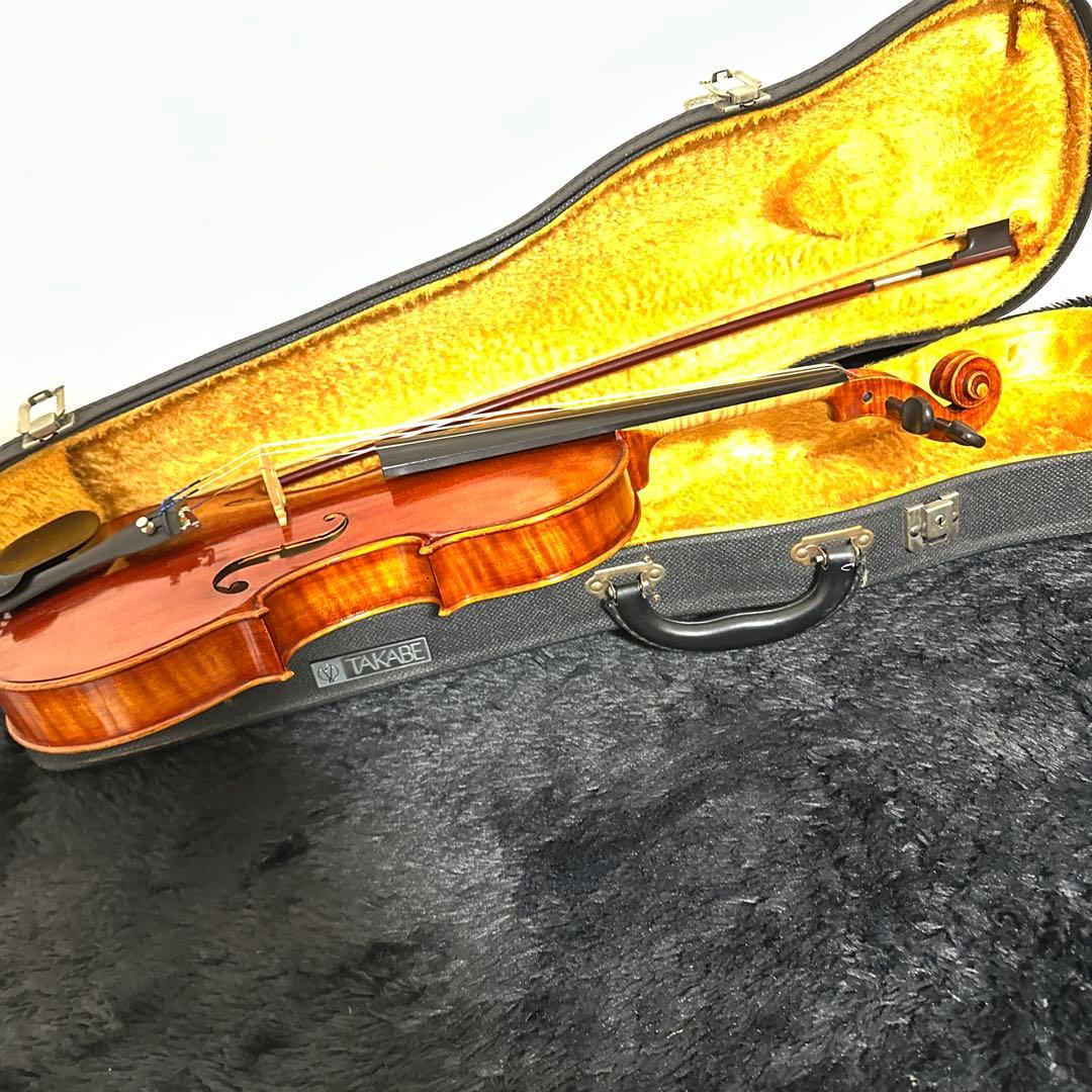 希少 SUZUKI No.470 4/4サイズ バイオリン 虎目 ケース 弓付属