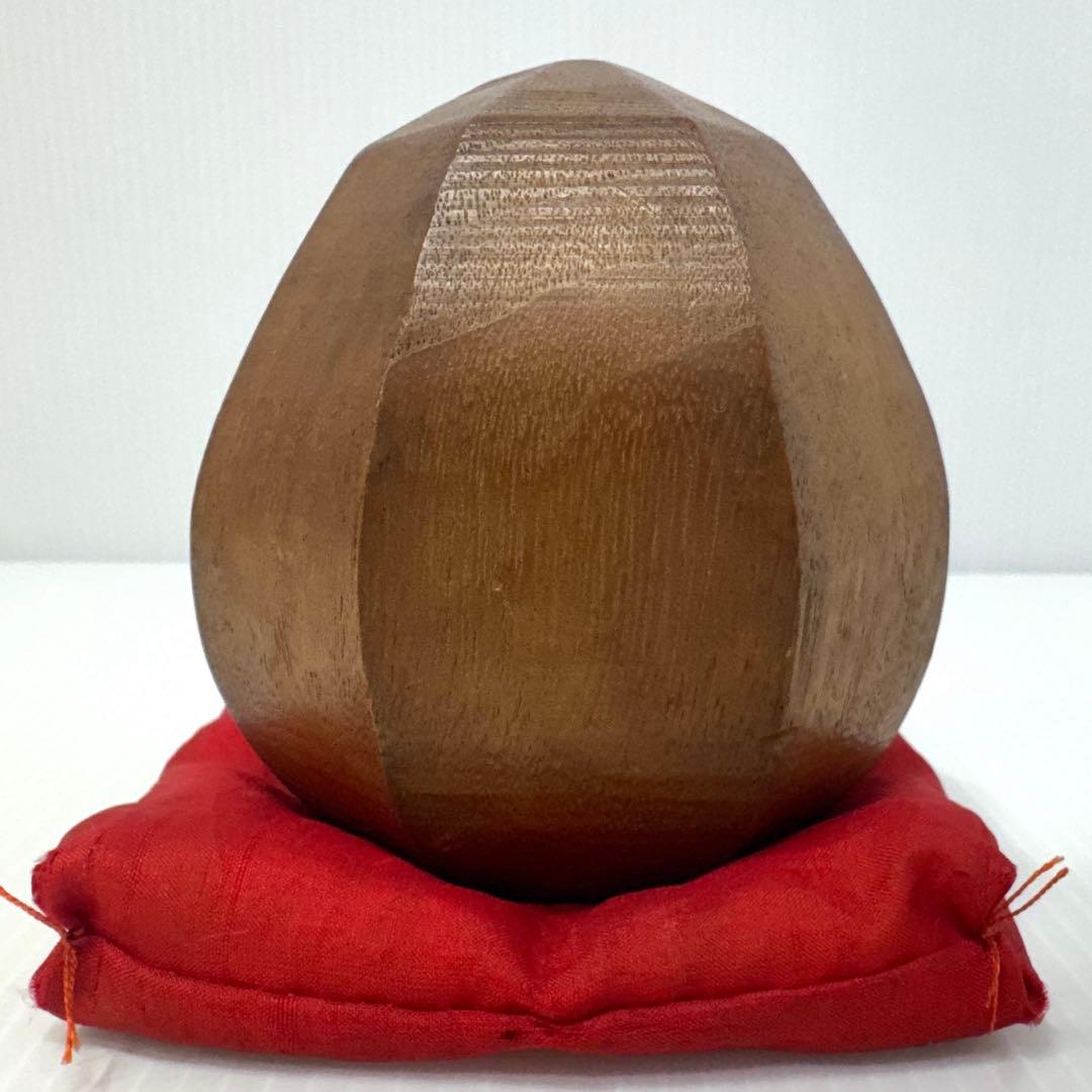 讃岐一刀彫宗家 山中象堂 達磨 だるま 置物 木地 箱無し