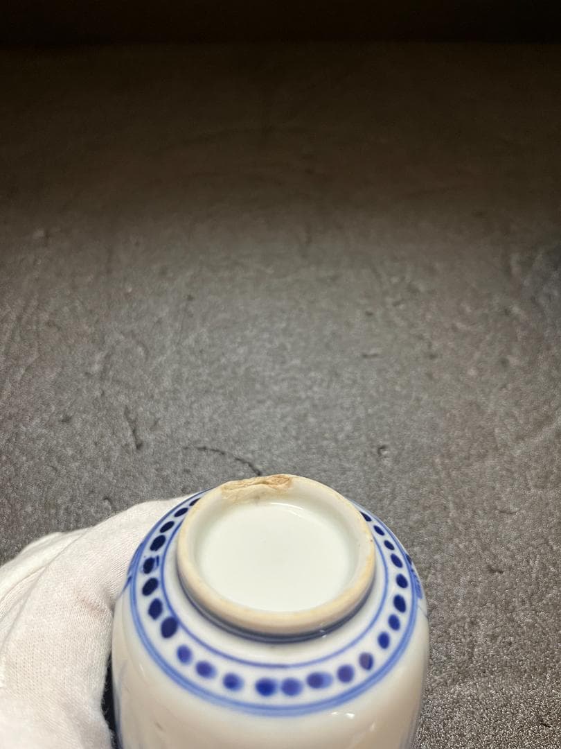 古伊万里　染付　柳絵　蕎麦猪口　湯呑　６客