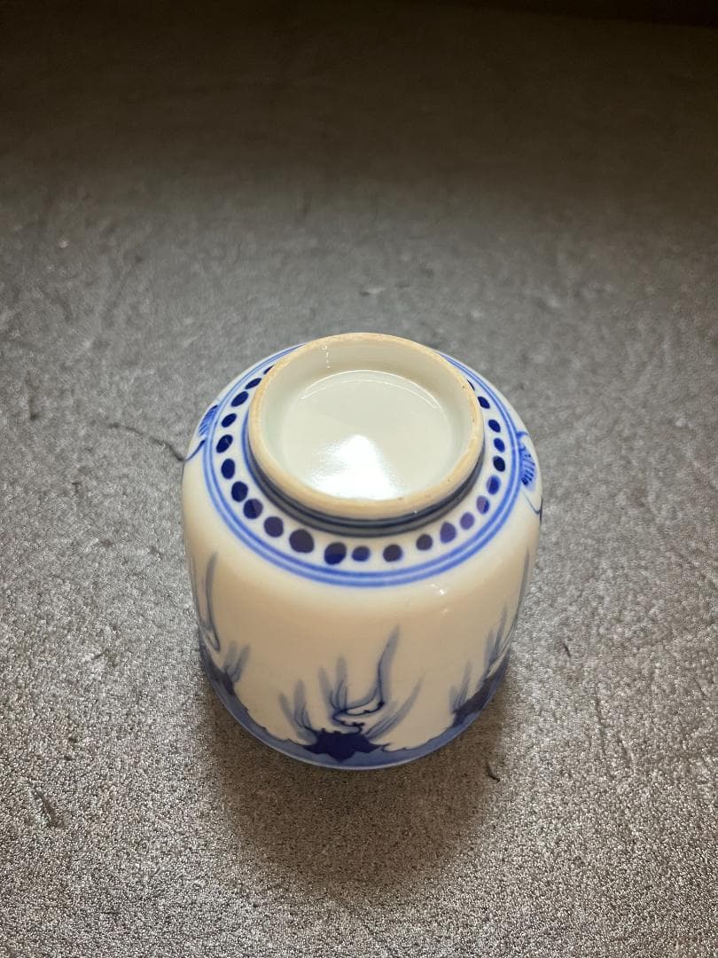 古伊万里　染付　柳絵　蕎麦猪口　湯呑　６客