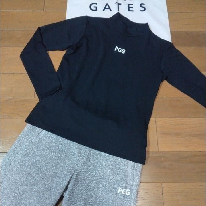 ⭐美品お買い得２点⭐PEARLYGATES⭐PGG⭐デカロゴ⭐モック&パンツ