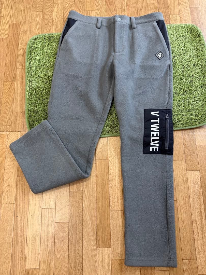 新品正規品【V12/XL】裏起毛フリースパンツ秋冬防寒パンツ防風